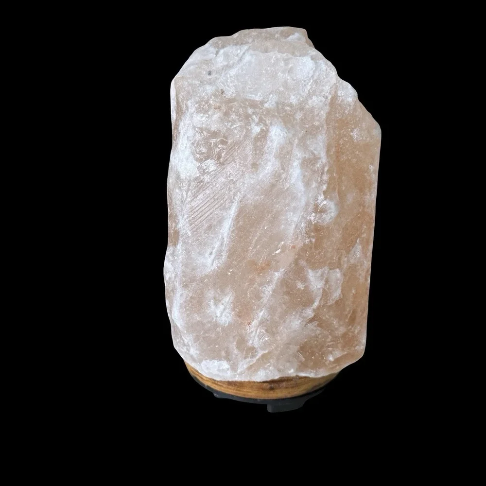 Himalayan Pink Salt Crystal Lamp, Corded Plug-In Table Lamp w/ Switch 7.25